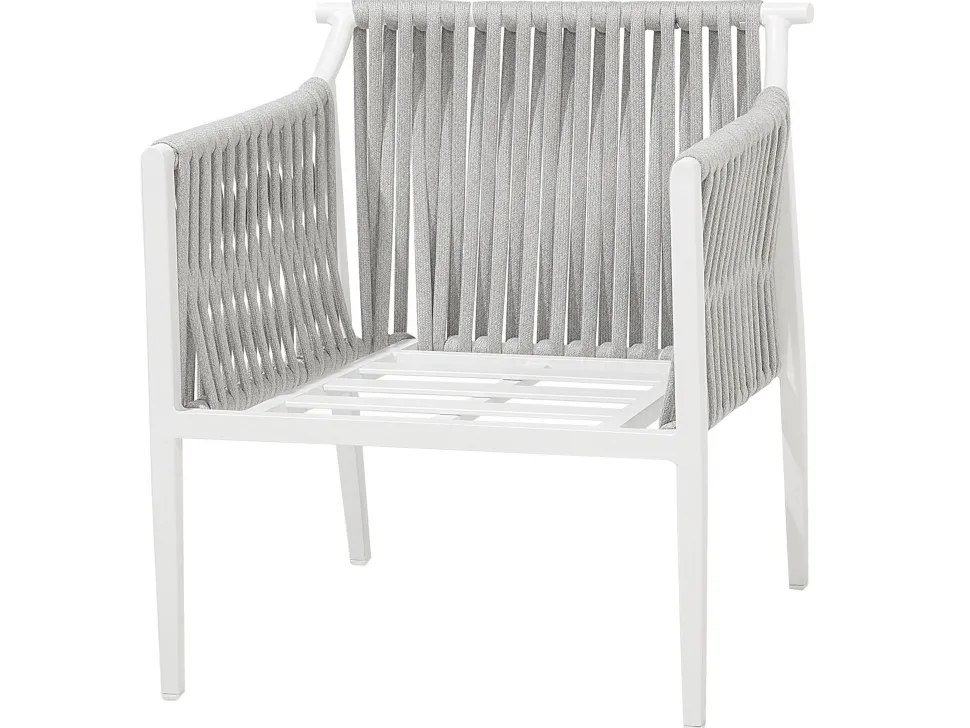 Beliani Puutarhasohvaryhma Harmaa Latina New