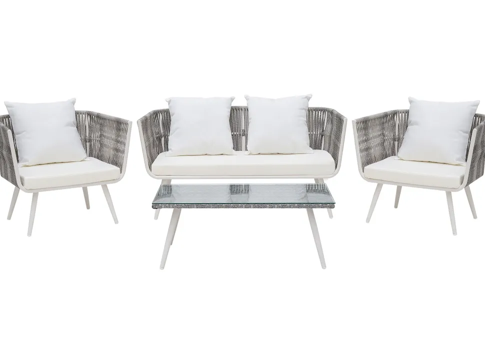 Beliani Puutarhasohvasetti Luonnonvalkoinen Ragusa Flash Sale