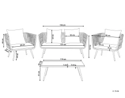 Beliani Puutarhasohvasetti Luonnonvalkoinen Ragusa Flash Sale