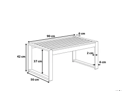 Beliani Puutarhasohvasetti Tummanharmaa Salerno Discount
