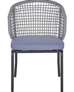 Beliani Puutarhatuoli 2 Kpl Harmaa Palmi Fashion