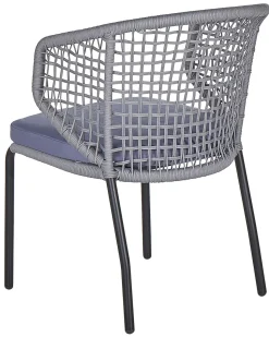 Beliani Puutarhatuoli 2 Kpl Harmaa Palmi Fashion