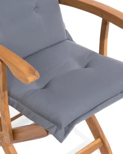 Beliani Puutarhatuoli 2 Kpl, Harmailla Tyynyilla Maui Fashion