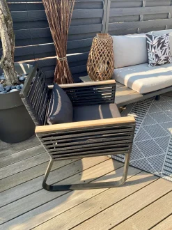 Beliani Puutarhatuoli 2 Kpl Metallinen Musta Canetto Outlet