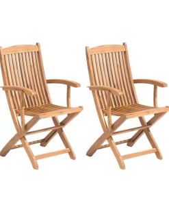 Beliani Puutarhatuoli 2 Kpl Puinen Maui Outlet