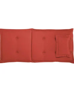 Beliani Puutarhatuoli 2 Kpl Punainen Paallinen Maui Best