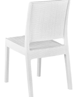 Beliani Puutarhatuoli 4 Kpl Valkoinen Fossano Best