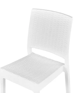 Beliani Puutarhatuoli 4 Kpl Valkoinen Fossano Best