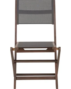 Beliani Puutarhatuoli Akaasia Tumma Puu 2 Kpl Cesana Store