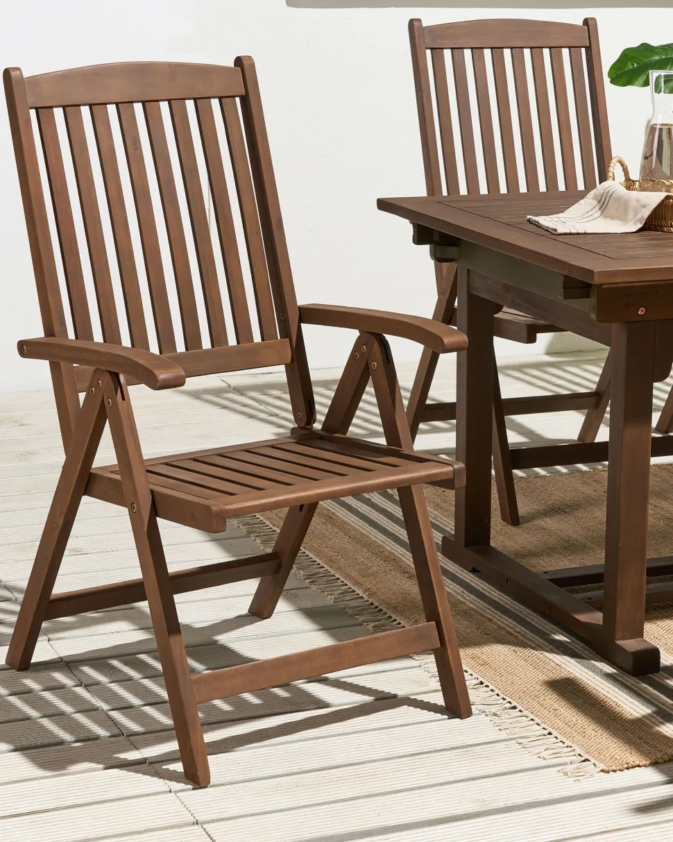 Beliani Puutarhatuoli Akaasia Tumma Puu Amantea Clearance