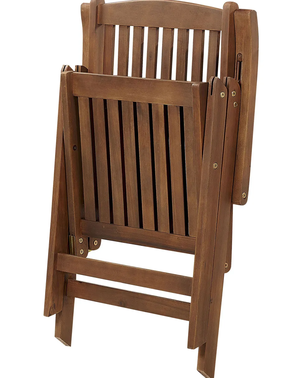 Beliani Puutarhatuoli Akaasia Tumma Puu Amantea Clearance