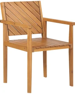 Beliani Puutarhatuoli Akaasia Vaalea Puu 6 Kpl Baratti Best