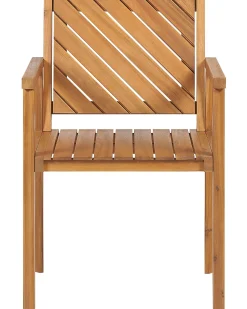 Beliani Puutarhatuoli Akaasia Vaalea Puu 6 Kpl Baratti Best