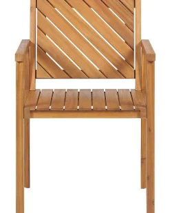 Beliani Puutarhatuoli Akaasia Vaalea Puu Baratti Store