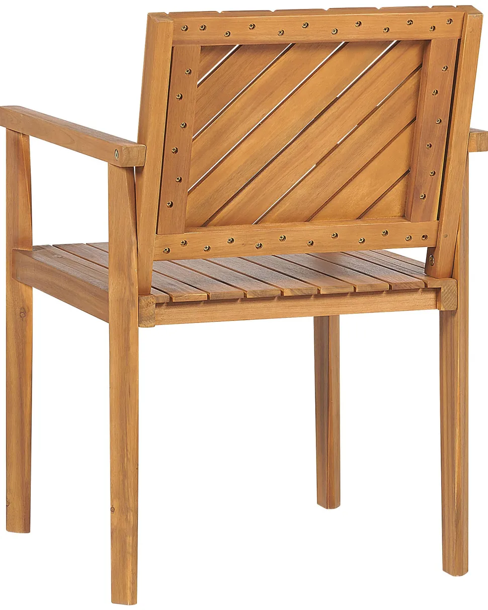 Beliani Puutarhatuoli Akaasia Vaalea Puu Baratti Store