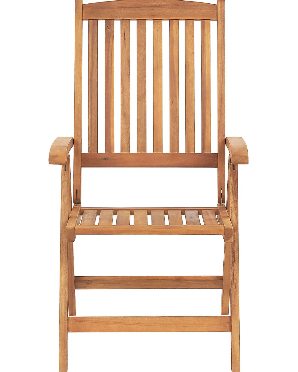 Beliani Puutarhatuoli Akaasiapuinen 2Kpl Setti Vaaleanruskea Java Outlet