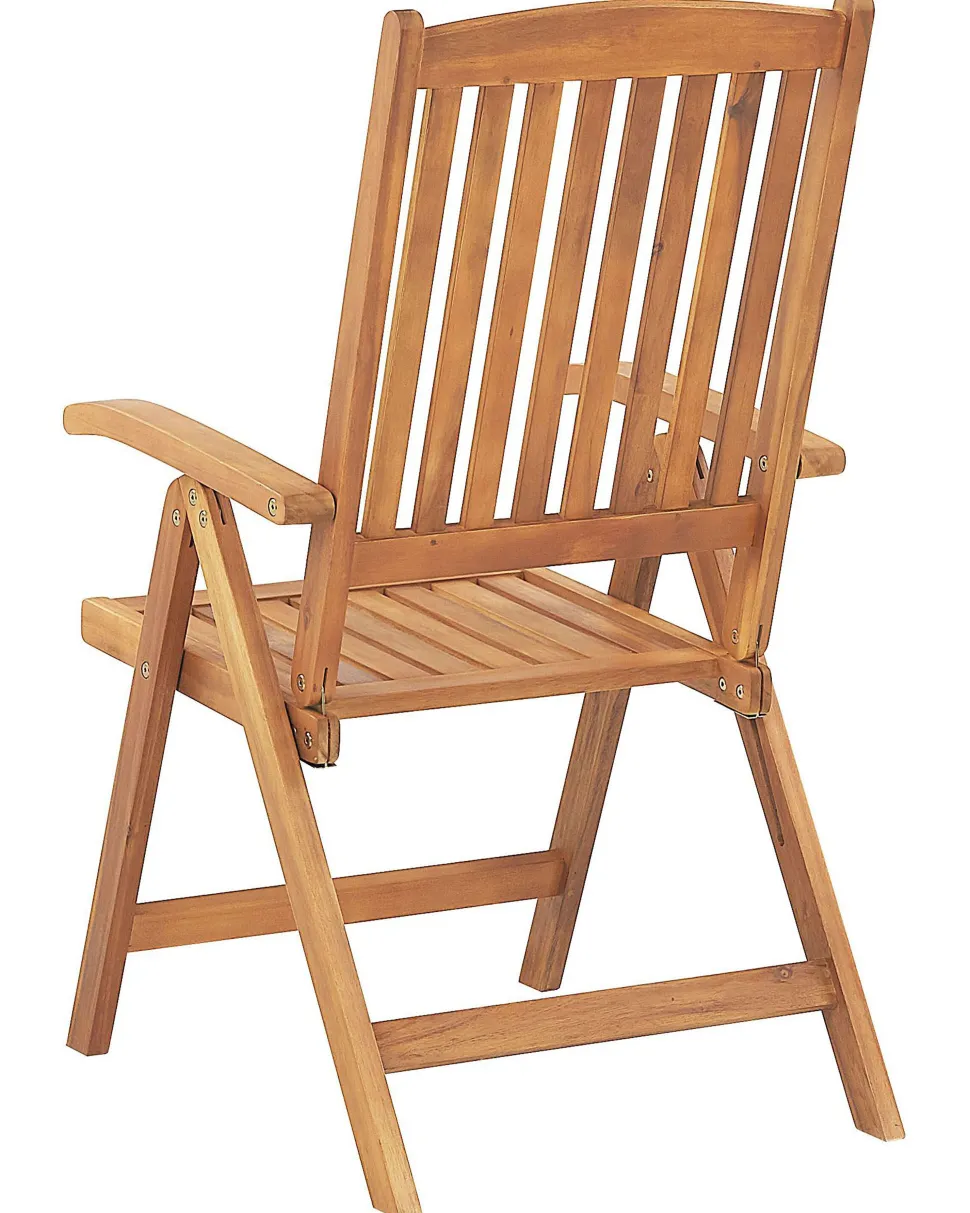 Beliani Puutarhatuoli Akaasiapuinen 2Kpl Setti Vaaleanruskea Java Outlet