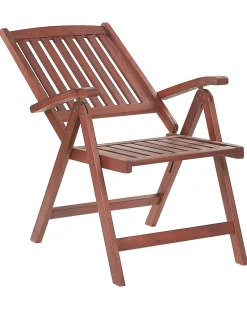 Beliani Puutarhatuoli Akasiapuu Tumma Puu/Sininen 2 Kpl Toscana Shop