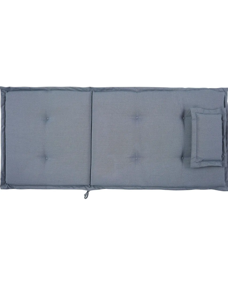 Beliani Puutarhatuoli Akasiapuu Tumma Puu/Sininen 2 Kpl Toscana Shop