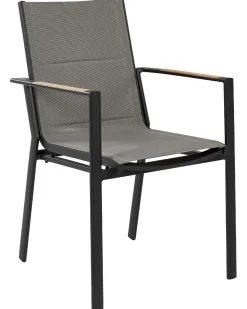 Beliani Puutarhatuoli Alumiini Musta 6 Kpl Busseto Cheap