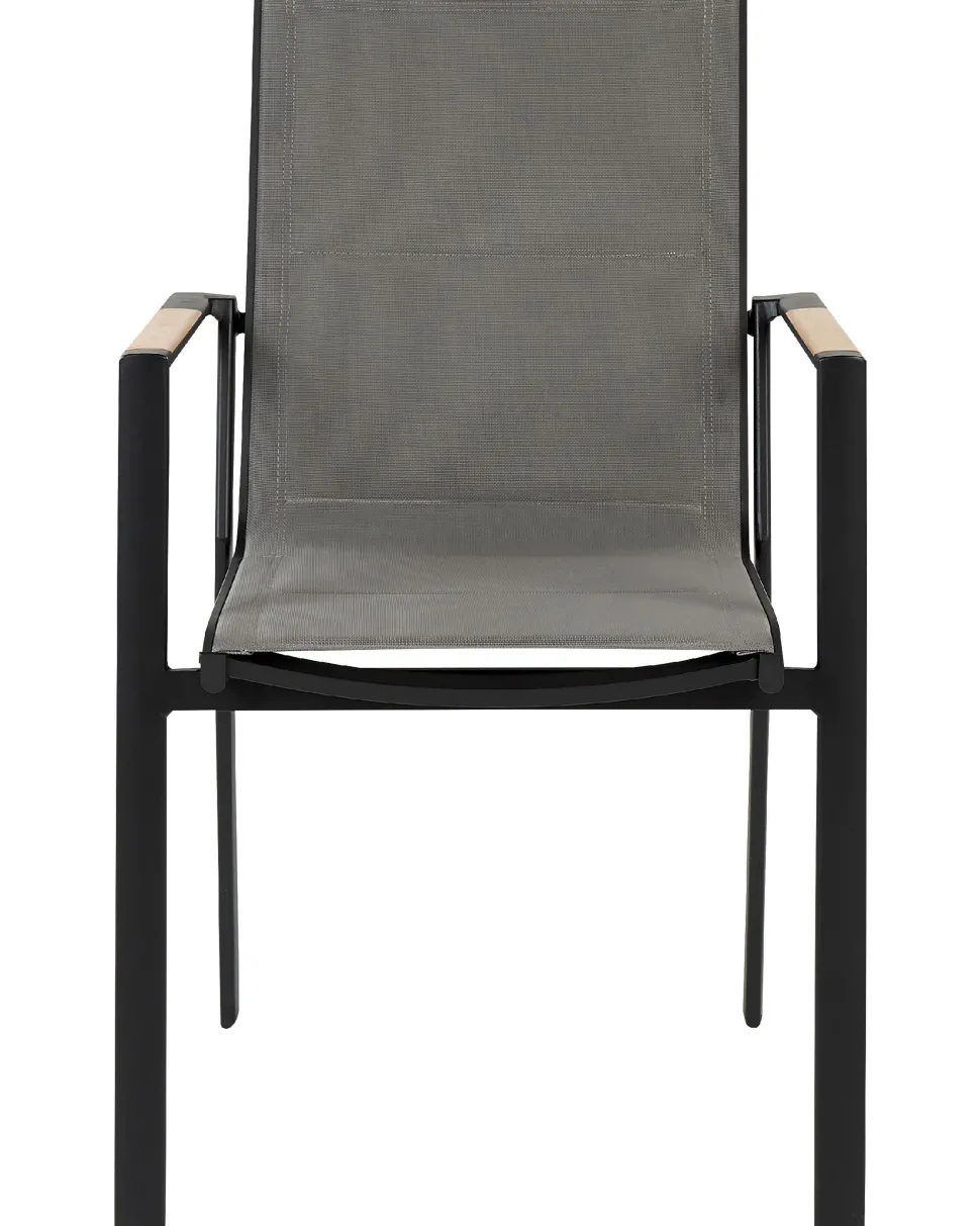 Beliani Puutarhatuoli Alumiini Musta 6 Kpl Busseto Cheap