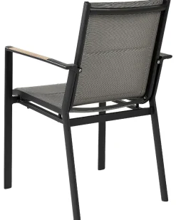 Beliani Puutarhatuoli Alumiini Musta 6 Kpl Busseto Cheap