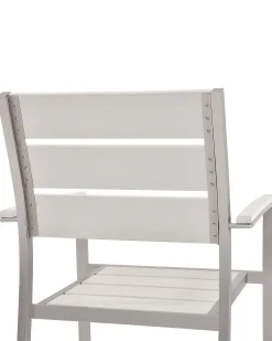 Beliani Puutarhatuoli Alumiini Valkoinen 6 Kpl Vernio Flash Sale