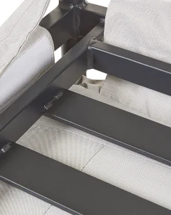 Beliani Puutarhatuoli Alumiini Vaaleanharmaa Hot