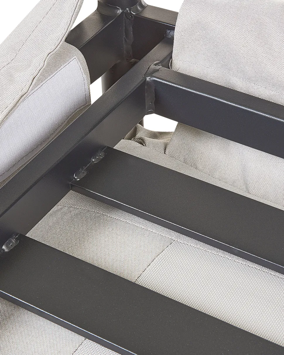 Beliani Puutarhatuoli Alumiini Vaaleanharmaa Hot