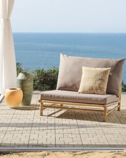 Beliani Puutarhatuoli Bambu Vaalea Puu/Ruskeanharmaa Todi Fashion