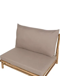 Beliani Puutarhatuoli Bambu Vaalea Puu/Ruskeanharmaa Todi Fashion