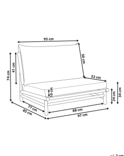Beliani Puutarhatuoli Bambu Vaalea Puu/Ruskeanharmaa Todi Fashion