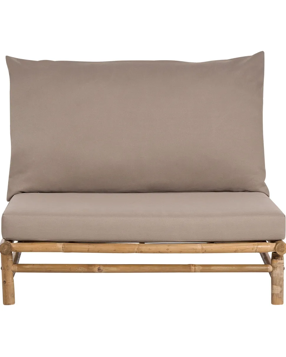 Beliani Puutarhatuoli Bambu Vaalea Puu/Ruskeanharmaa 2 Kpl Todi Sale