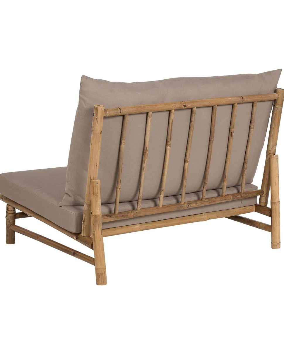 Beliani Puutarhatuoli Bambu Vaalea Puu/Ruskeanharmaa 2 Kpl Todi Sale