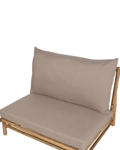 Beliani Puutarhatuoli Bambu Vaalea Puu/Ruskeanharmaa 2 Kpl Todi Sale