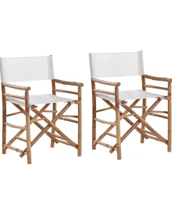 Beliani Puutarhatuoli Bambua 2Kpl Luonnonvaalea Molise Best Sale