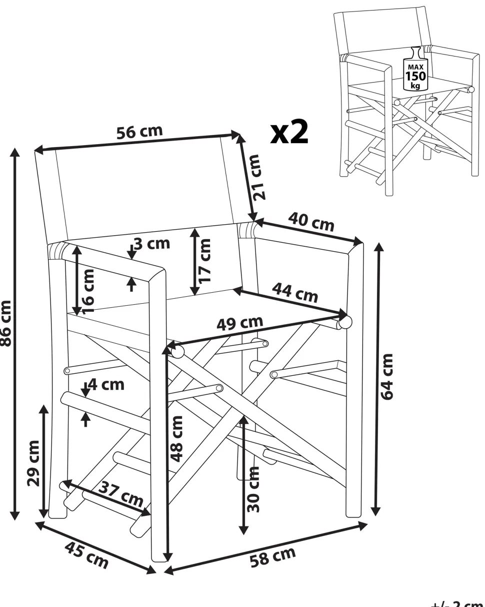 Beliani Puutarhatuoli Bambua 2Kpl Luonnonvaalea Molise Best Sale