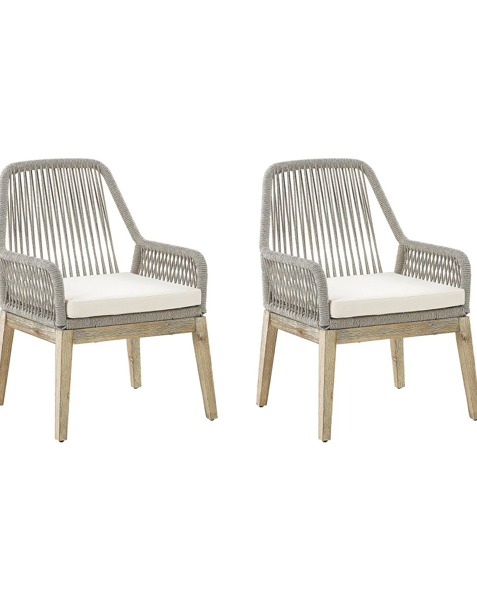 Beliani Puutarhatuoli Beige 2 Kpl Olbia Sale