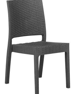 Beliani Puutarhatuoli Grafiitinharmaa 4 Kpl Fossano Best Sale