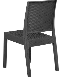 Beliani Puutarhatuoli Grafiitinharmaa 4 Kpl Fossano Best Sale