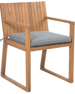 Beliani Puutarhatuoli Harmaalla Pehmusteella Sassari Clearance