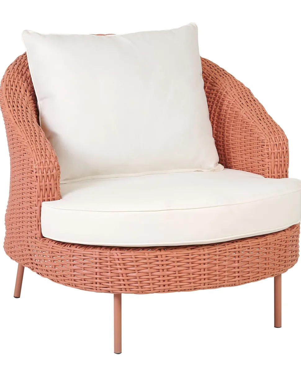 Beliani Puutarhatuoli Ja Rahi Polyrottinki Persikka Arcille Fashion