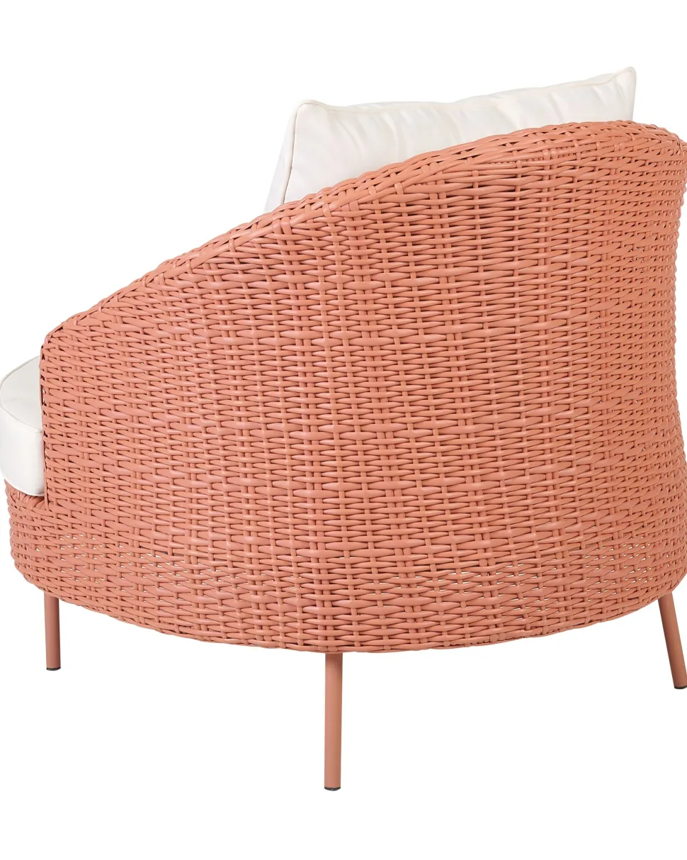 Beliani Puutarhatuoli Ja Rahi Polyrottinki Persikka Arcille Fashion