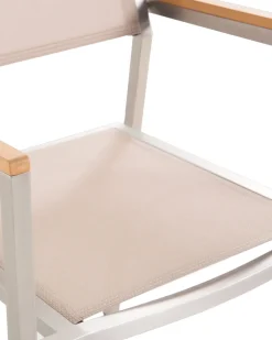 Beliani Puutarhatuoli Kangas Beige 4 Kpl Grosseto New