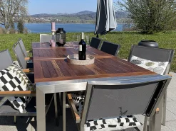 Beliani Puutarhatuoli Kangas Harmaa 6 Kpl Grosseto Store