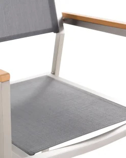 Beliani Puutarhatuoli Kangas Harmaa 6 Kpl Grosseto Store