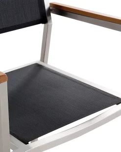 Beliani Puutarhatuoli Kangas Musta 4 Kpl Grosseto Best Sale