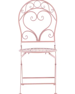 Beliani Puutarhatuoli Metalli Vaaleanpunainen 2 Kpl Albinia New