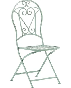 Beliani Puutarhatuoli Metalli Vihrea 2 Kpl Trento Sale