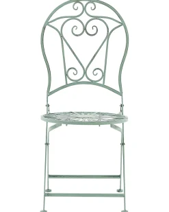 Beliani Puutarhatuoli Metalli Vihrea 2 Kpl Trento Sale